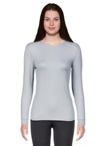 Endurance Damen Langarmshirt "Kusina", grau, sportlich, Gr. 40, meliert, 94% Polyester, 6% Elasthan, Shirts, mit nachhaltigem Recycling-Polyester
