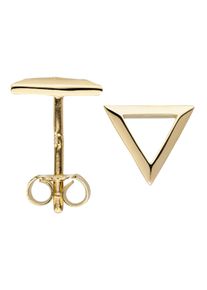 Jobo Damen Paar Ohrstecker "Dreieckige Ohrringe", Gelbgold 333, gold, Gelbgold 333, Ohrringe, 333 Gold