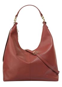 Samantha Look Damen Shopper, orange, Leder, unifarben, leicht glänzend, Taschen, Made in Italy, Große Handtasche mit Smartphonefach