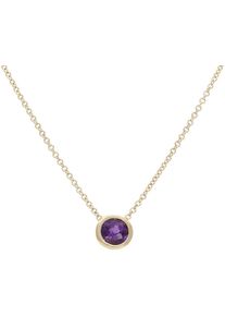 Firetti Damen Kette mit Anhänger "Schmuck Geschenk Gold 585 Halsschmuck Halskette Erbskette Solitär", Gelbgold 585, L: 48cm, bunt, Gelbgold 585,