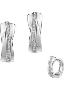 Firetti Damen Paar Creolen "Schmuck Geschenk Silber 925 Ohrschmuck Ohrringe", Silber 925 (Sterlingsilber), silber, Silber 925 (Sterlingsilber),