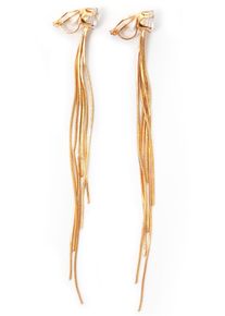 Firetti Damen Paar Ohrclips "mehrreihig", Metall, rosa, Metall, Ohrringe, mit Glasstein