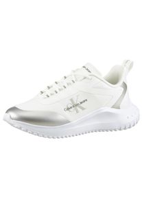 Damen Sneaker "EVA RUNNER LOW LACE MIX ML WN", Calvin Klein Jeans, Gr. 41, silber, Textil, Synthetik, kontrastfarbene Details, sportlich, Schuhe,