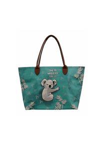 DOGO Damen Weekender "Weekender Koala Hug Damen Handtaschen (Fashion) / Neutral", grün, Lacklederimitat, Taschen, Vegan