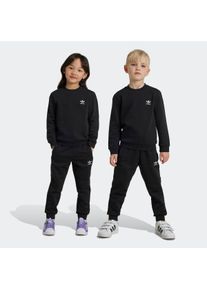 Kinder Trainingsanzug "CREW SET", schwarz, sportlich, Gr. 104, adidas originals, Obermaterial: 70% Baumwolle, 30% Polyester, Sportanzüge