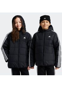 Kinder Steppjacke "J ESS 3S PAD", schwarz-weiß, sportlich, Gr. 128, adidas Sportswear, Obermaterial: 100% Polyester, Jacken