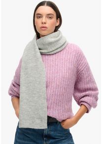 Superdry Damen Strickschal "SOFT RIB KNIT SCARF", grau, casual, meliert, Strick, Materialmix, Modetücher