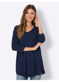 Heine Damen Oversize-Shirt "Oversized Shirt", blau, Gr. 48, unifarben, 95% Viskose, 5% Elasthan, Shirts