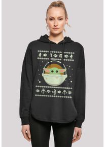 F4NT4STIC Damen Kapuzenpullover "Star Wars The Mundalorian Christmas", schwarz, casual, Gr. M, Obermaterial: 100% Baumwolle, Pullover, Print