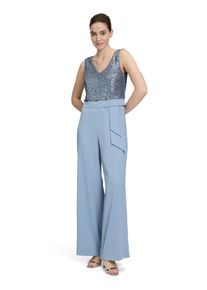 Vera Mont Damen Overall "Vera Mont Jumpsuit mit Pailletten", blau, elegant, Gr. 38, Obermaterial: 97% Polyester, 3% Elasthan. Futter: 100%