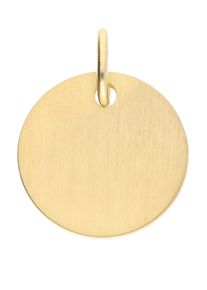 Adelia´s ADELIA ́S Damen Anhänger mit Gravur "Damen 333 Gold Gravurplatte Anhänger Ø 12 mm", Gold, gold, Gold, Schmuckanhänger, für Damen