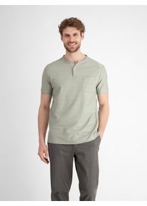 Lerros Herren Henleyshirt "Lerros Serafino-Shirt, sommerlich-tonal gestreift"tinted grau, Gr. XL, 100% Baumwolle, Shirts