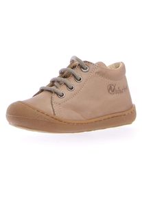 Naturino Kinder Lauflernschuh "Cocoon", Gr. 26, beige, Nappaleder, klassisch, Schuhe, Babyschuh, Schnürschuh mit Lederfutter, Größenschablone zum