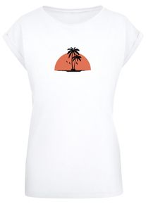 Merchcode Herren T-Shirt "Merchcode Damen Ladies Summer - Beach T-Shirt", weiß, casual, Gr. M, bedruckt, 100% Baumwolle, Shirts