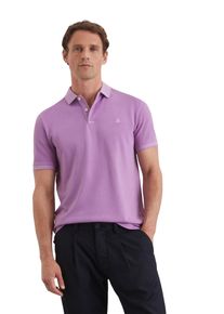 Marc O'Polo MARC O'POLO Herren Poloshirt "aus Bio-Baumwoll-Stretch"lila lust, casual, Gr. XL, unifarben, Obermaterial: 95% Baumwolle, 5% Elasthan, Shirts