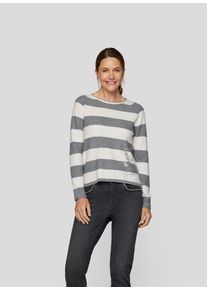Rabe Damen Strickpullover "Pullover", grau, feminin, Gr. 48, gestreift, 50%Polyester 30%Viskose 20%Polyamid, Pullover