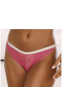 Vivance Damen String "Viola", Gr. 36, pink, Microtouch, Obermaterial: 86% Polyamid, 14% Elasthan, Unterhosen, aus Spitze, mit anteilig recyceltem