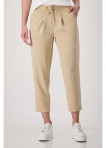 monari Damen Caprihose "Hose Capri 62cm", braun, modisch, Gr. 40, unifarben, Web, Obermaterial: 55% Polyester, 38% Viskose, 7% Elasthan, Hosen, Mit