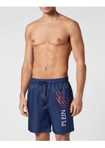 Plein Sport Herren Badehose "Scratch"14, dunkelblau, Gr. XXL, Obermaterial: 100% Polyester, Badehosen