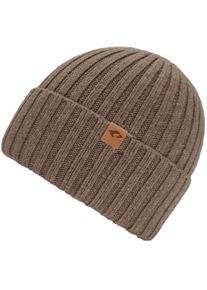 Chillouts Damen Strickmütze "Darian Hat", braun, klassisch,modisch, unifarben, Feinstrick, Rippstrick, Baumwollmischung, Mützen, mit extra hohem