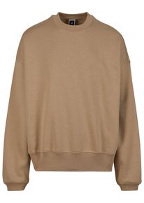 DEF Herren Rundhalspullover "DEF Herren DEF Crewneck", braun, casual, Gr. XL, unifarben, 80% Baumwolle, 20% Polyester, Pullover