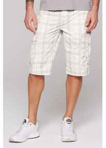 CAMP DAVID Herren Cargoshorts, grau, casual, Gr. S, kariert, bedruckt, bestickt, Material: 100% Baumwolle, Hosen, aus Baumwolle