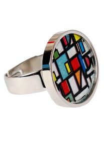 DeMarie Damen Fingerring "Edelstahl mit Silber-/Goldeinlage", OneSize, Edelstahl, bunt, Edelstahl, Fingerringe