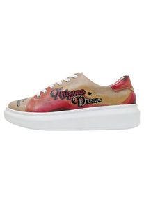 DOGO Damen Plateausneaker "Myra Arizona Dream Damen Sneaker / Female", Gr. 37, rot, Lederimitat, Schuhe, Vegan