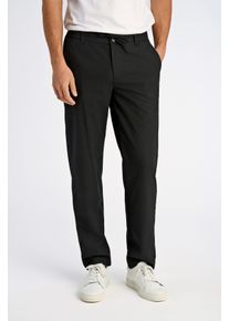 LINDBERGH Herren Leinenhose, schwarz, casual, Gr. M, Web, Obermaterial: 55% Leinen, 45% Baumwolle, Hosen, mit Gummizug und Kordel