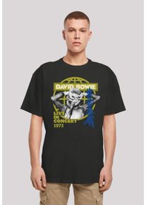 F4NT4STIC Herren T-Shirt "David Bowie Live In Concert Rock Music Band", schwarz, casual, Gr. M, Obermaterial: 100% Baumwolle, Shirts, Print