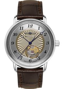 Zeppelin Damen Automatikuhr "Friedrichshafen Lady Open Heart"dunkelbraun, champagnerfarben, Armbanduhren, Armbanduhr, Damenuhr, Made in Germany,