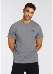 The North Face Herren T-Shirt "M SS SIMPLE DOME TEE", grau, sportlich, Gr. L, unifarben, Jersey, Obermaterial: 85% Baumwolle, 15% Polyester, Shirts