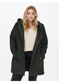 Only CARMAKOMA Damen Kurzmantel "CARSEDONA LIGHT COAT OTW NOOS", grün, casual, Gr. S, meliert, Web, Obermaterial: 85% Polyester, 15% Baumwolle, Mäntel