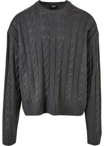 Urban Classics Herren Rundhalspullover "Urban Classics Herren Boxy Sweater", schwarz, klassisch, Gr. 4XL, unifarben, 100% Polyacryl, Pullover