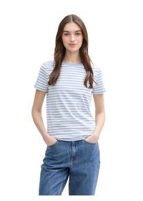Damen T-Shirt, blau, casual, Gr. XS, Tom Tailor Denim, gestreift, Obermaterial: 100% Baumwolle, Shirts, geringelt