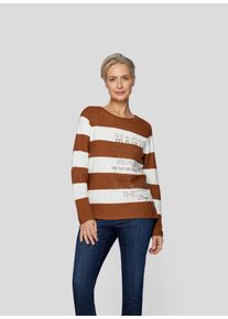 Rabe Damen Strickpullover "Pullover", braun, feminin, Gr. 42, gemustert, 50%Baumwolle 50%Polyacryl, Pullover