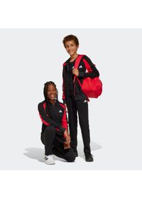 Kinder Trainingsanzug "J CB FT TS"schwarz, pure ruby, weiß, sportlich, Gr. 176, adidas Sportswear, Obermaterial: 55% Baumwolle, 36% Polyester, 9%