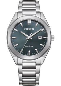 Citizen Herren Solaruhr, silber, Armbanduhren, Armbanduhr, Herrenuhr, Datum, Edelstahlarmband