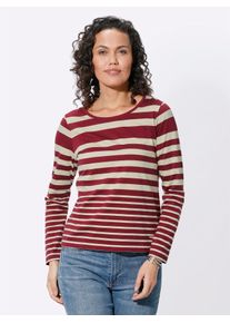 Casual Looks Damen T-Shirt "Shirt", rot, Gr. 46, gemustert, gestreift, mehrfarbig, 100% Baumwolle, Shirts