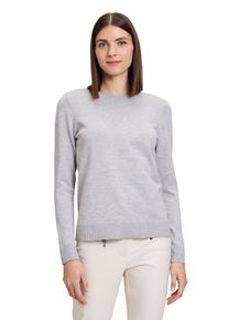 Betty Barclay Damen Strickpullover "Betty Barclay Basic-Strickpullover mit Rundhalsausschnitt", grau, Basic, Gr. 44, Strick, Obermaterial: 55%