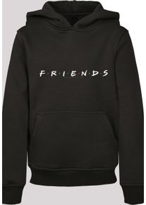 F4NT4STIC Jungen Hoodie "F4NT4STIC Kinder Friends Text Logo with Basic Kids Hoody", schwarz, Gr. 122, unifarben, 65% Baumwolle, 35% Polyester,