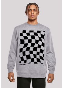 F4NT4STIC Herren Kapuzenpullover "Wavy Schach Muster", grau, casual, Gr. S, Obermaterial: 50% Baumwolle, 50% Polyester, Pullover, Print