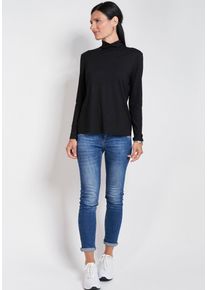 Seidel Moden Damen Rollkragenshirt, schwarz, casual, Gr. 36, Obermaterial: 95% Viskose, 5% Elasthan, Shirts, im Basic-Style, MADE IN GERMANY
