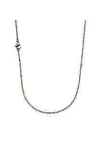 ZEEme Damen Collierkettchen "Edelstahl Ankerkette 2mm breit", 50cm, Edelstahl, L: 50cm B: 2.0mm, grau, Edelstahl, B:2.0mm, Halsketten