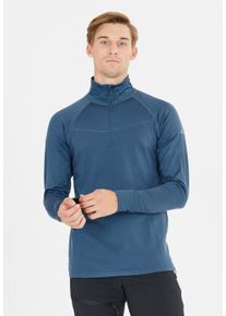 WHISTLER Herren Langarmshirt "Baggio", blau, casual, Gr. XL, unifarben, 92% Polyester, 8% Elasthan, Shirts, mit hochabschließendem Kragen