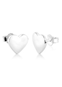 NENALINA Damen Paar Ohrstecker "Herz Ohrstecker Romantisch Liebe 925 Silber", OneSize, ohne Stein, Silber 925 (Sterlingsilber), silber, Silber 925