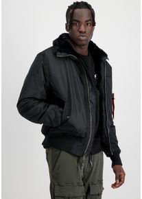 Herren Bomberjacke "B15-3 TT", schwarz, modisch, Gr. XXL, Alpha Industries, unifarben, Web, Obermaterial: 100% Nylon, Jacken