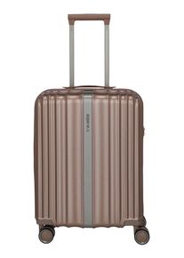 Travelite Hartschalen-Trolley "PAROS, in verschiedenen Größen", braun, ABS, metallic, elegant, Koffer, Reisegepäck Hartschalen-Koffer Kreuzspanngurte