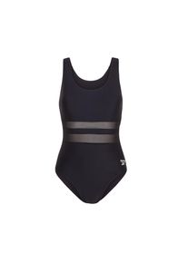 Reebok Damen Badeanzug "Annia", schwarz, feminin, Gr. M, unifarben, Obermaterial: 80% Polyamid, 20% Elasthan, Badeanzüge, mit Knitter- und