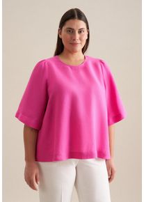 Seidensticker Damen Shirtbluse "Schwarze Rose", pink, Gr. 54, unifarben, 100% Leinen, Blusen, Kurzarm Rundhals Uni